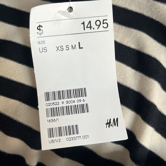 Striped H&M top size large - Picture 5 of 5